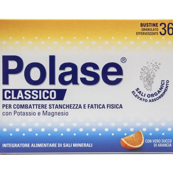 Integratore Polase Arancia Magnesio e Potassio, 36 bustine