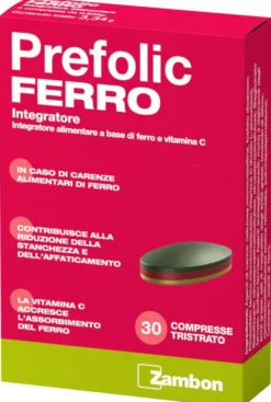 Integratore Prefolic Ferro a rilascio graduale, 30 compresse