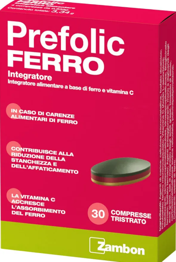 Integratore Prefolic Ferro a rilascio graduale, 30 compresse