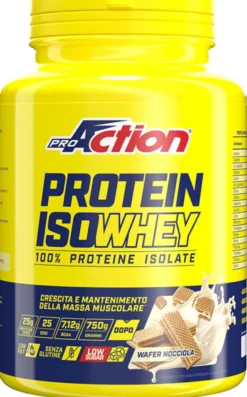 Integratore Proaction Protein Iso Whey gusto wafer, 750g