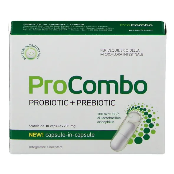 Integratore Procombo probiotici e prebiotici, 10 capsule