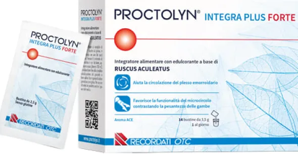 Integratore Proctolyn Plus Forte per microcircolo, 14 bustine