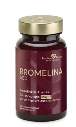 Integratore Prodeco Insyn Bromel 500 con Bromelina, 30 capsule
