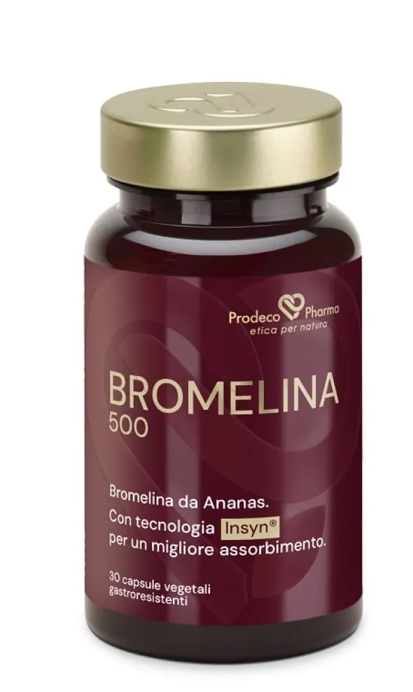 Integratore Prodeco Insyn Bromel 500 con Bromelina, 30 capsule