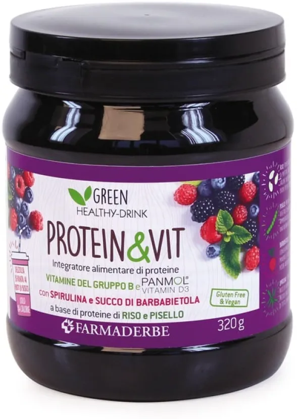 Integratore Protein & Vit gusto Frutti di Bosco, 320g