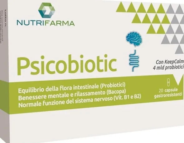 Integratore Psicobiotic fibre e probiotici, 20 capsule