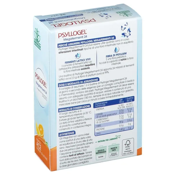 Integratore Psyllogel Megafermenti 24 buste, regolarità