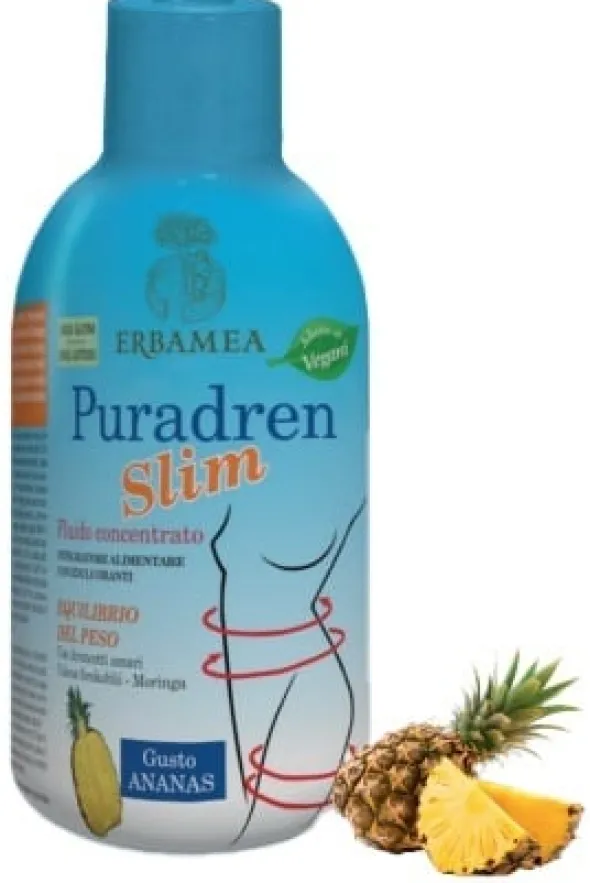 Integratore Puradren Slim gusto Ananas drenante, 500ml