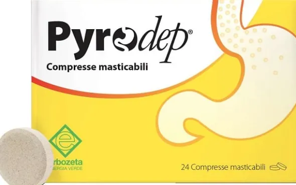 Integratore Pyrodep digestione, 24 compresse masticabili