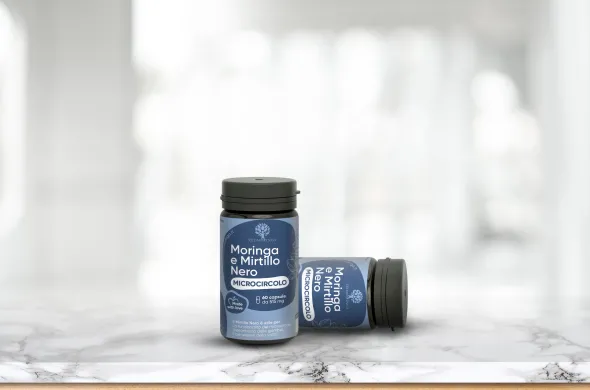 Integratore RedMoringa Mirtillo Nero per microcircolo, 60cps