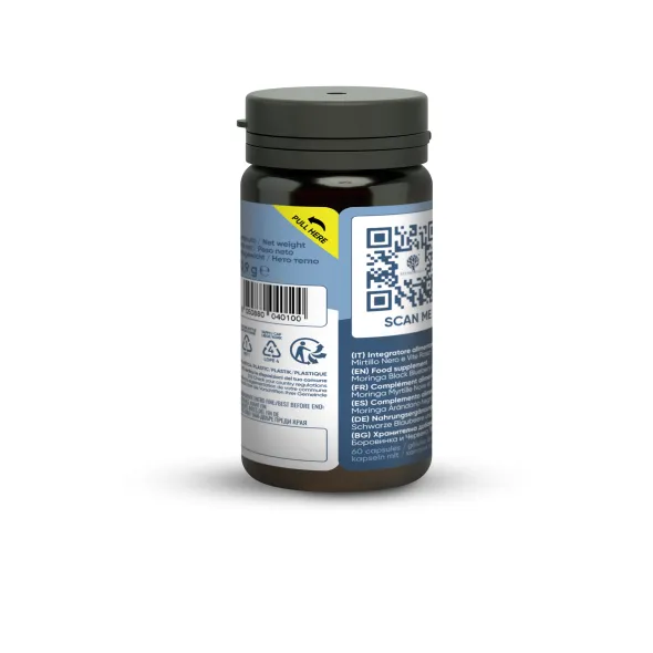 Integratore RedMoringa Mirtillo Nero per microcircolo, 60cps