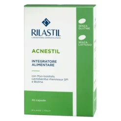 Integratore Rilastil Acnestil pelle e flora intestinale, 30cps