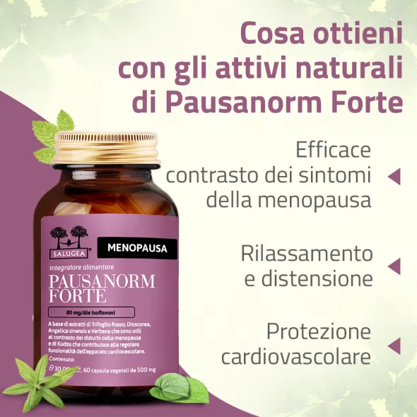 Integratore Salugea Pausanorm Forte menopausa, 60 capsule
