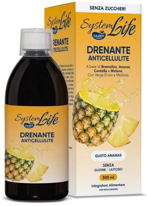 Integratore Sauber Drenante Anticellulite, drenaggio liquidi