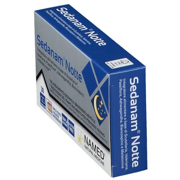 Integratore Sedanam Notte per il sonno, 30 compresse