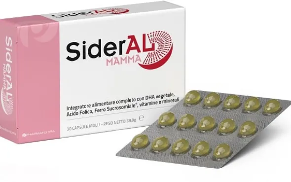 Integratore Sideral Mamma con DHA e ferro, 30 capsule molli