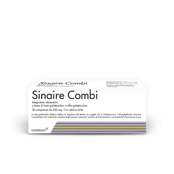 Integratore Sinaire Combi per lattosio e gas, 30 compresse