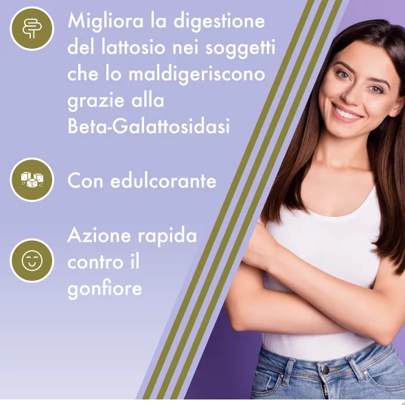 Integratore Sinaire Combi per lattosio e gas, 30 compresse