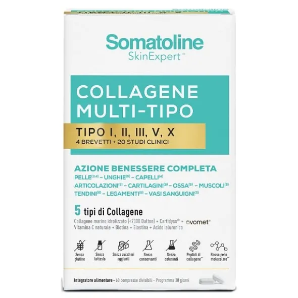 Integratore Somatoline Collagene Multi-Tipo, 60 compresse