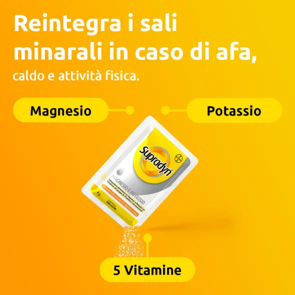 Integratore Supradyn Magnesio e Potassio, 38 bustine