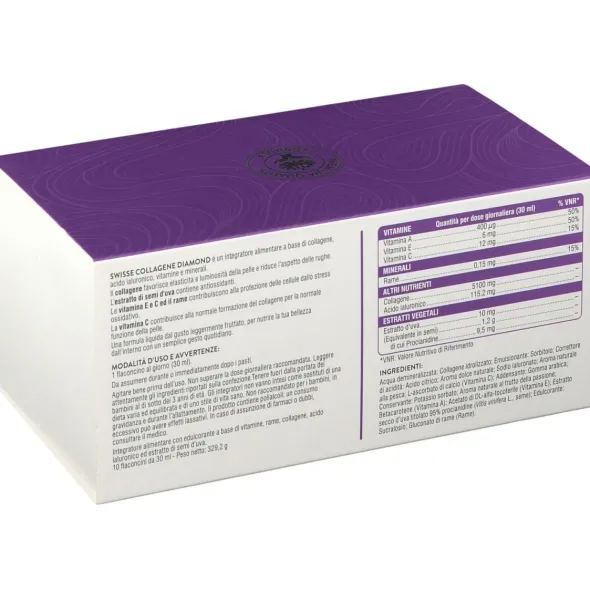 Integratore Swisse Collagene Diamond pelle, 10 fiale