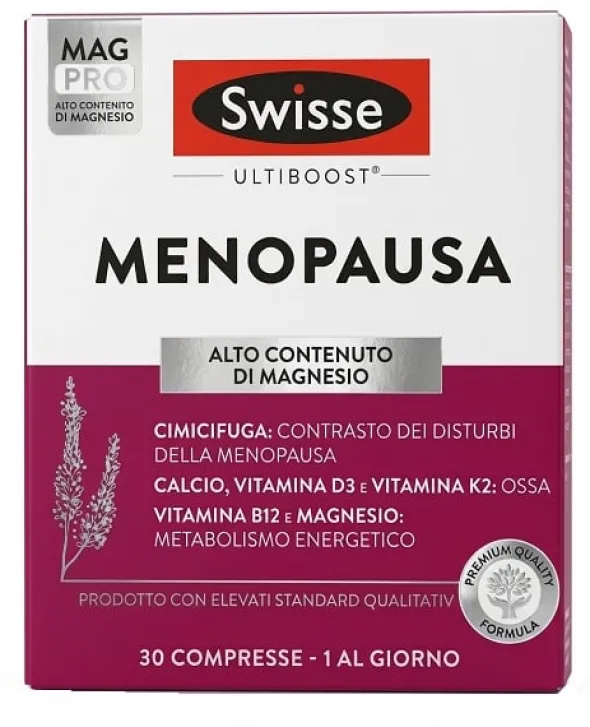 Integratore Swisse Menopausa con cimicifuga, 30 compresse