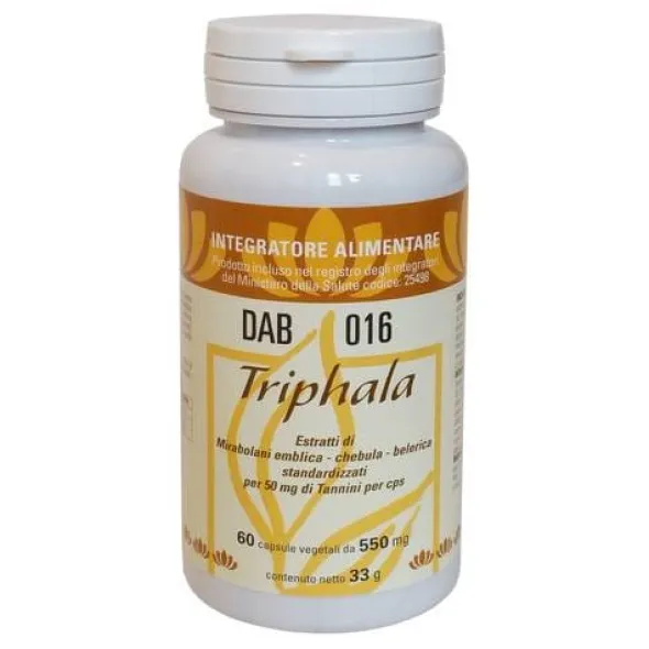 Integratore Triphala DAB 016 per digestione, 60 capsule vegetali