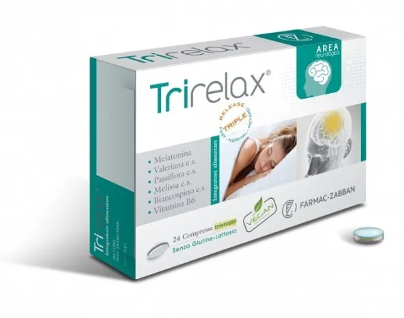Integratore Trirelax CF melatonina per il sonno, 24 compresse