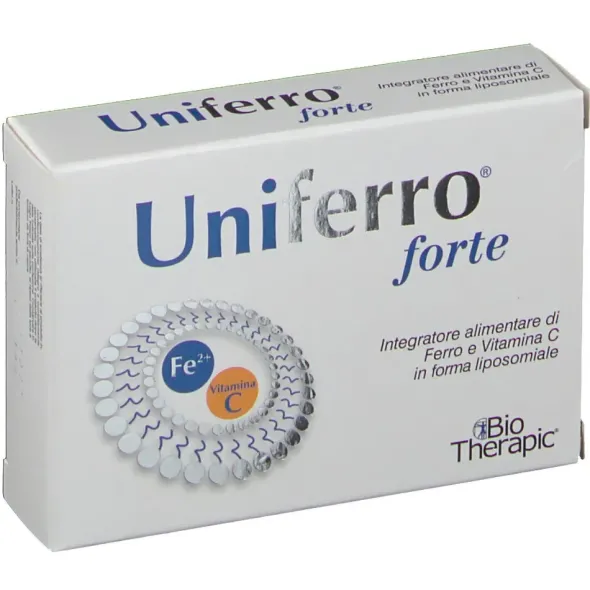 Integratore Uniferro Forte ferro e vitamina C, 30 capsule