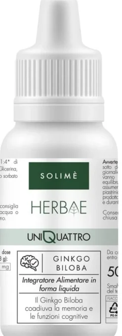 Integratore Uniquattro Ginkgo Biloba gocce, 50ml