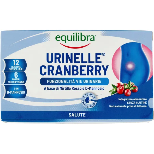 Integratore Urinelle Cranberry vie urinarie, 12 bustine
