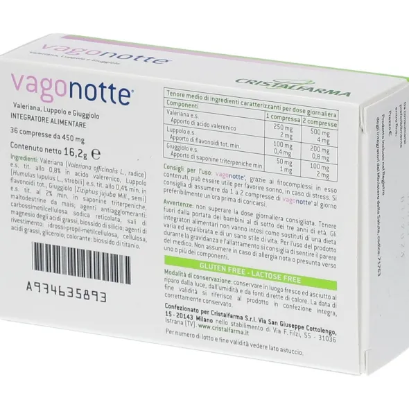 Integratore Vagonotte per il sonno, 36 compresse