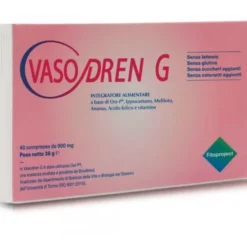 Integratore Vasodren G per circolazione e drenaggio, 40 compresse