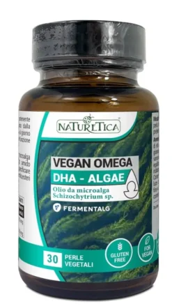 Integratore Vegan Omega DHA Algae vista e cervello, 30 perle