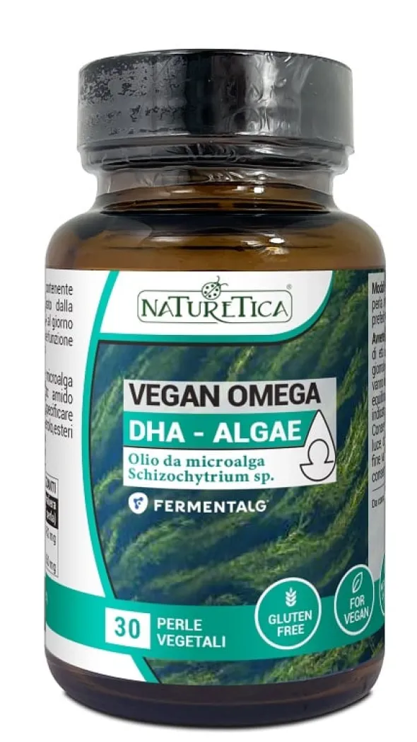 Integratore Vegan Omega DHA Algae vista e cervello, 30 perle