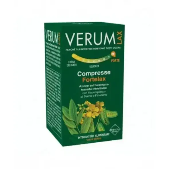 Integratore Verum Fortelax transito intestinale, 80 compresse