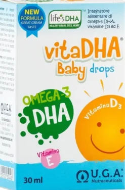 Integratore VitaDHA Baby Drops con DHA e vitamina D3, 30ml