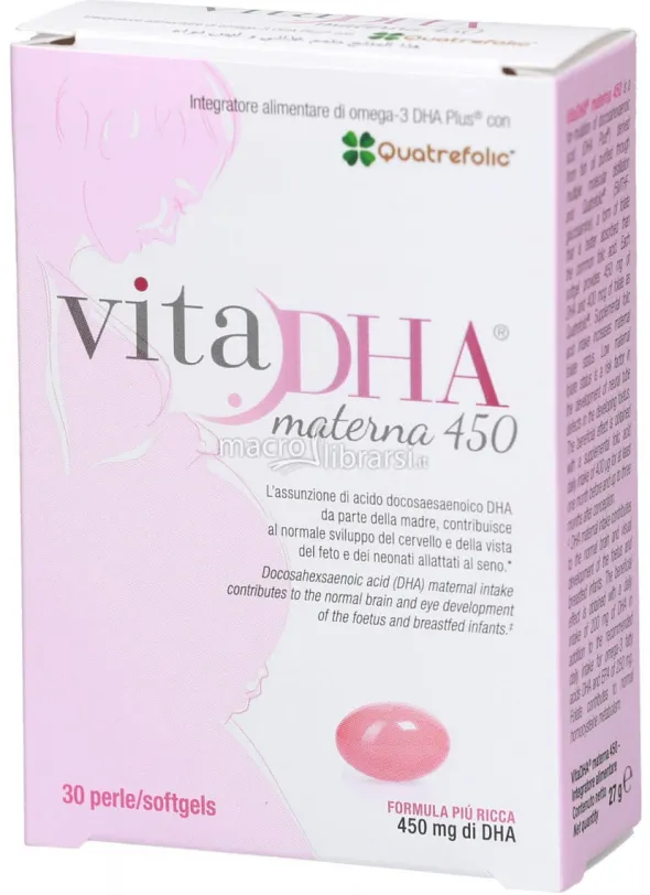 Integratore VitaDHA Materna 450 in gravidanza, 30 capsule