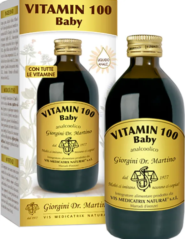 Integratore Vitamin 100 BB liquido analcolico bambini, 200ml