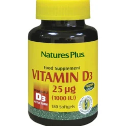 Integratore Vitamin D3 1000UI Nature's Plus, 180 perle