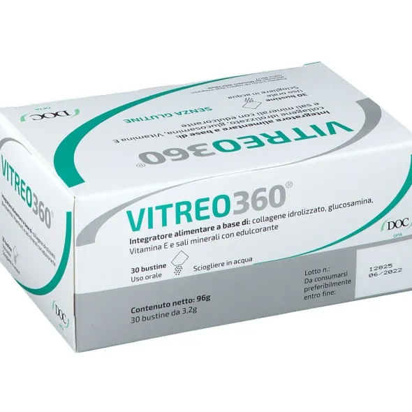 Integratore Vitreo360 collagene e glucosamina, 30 bustine