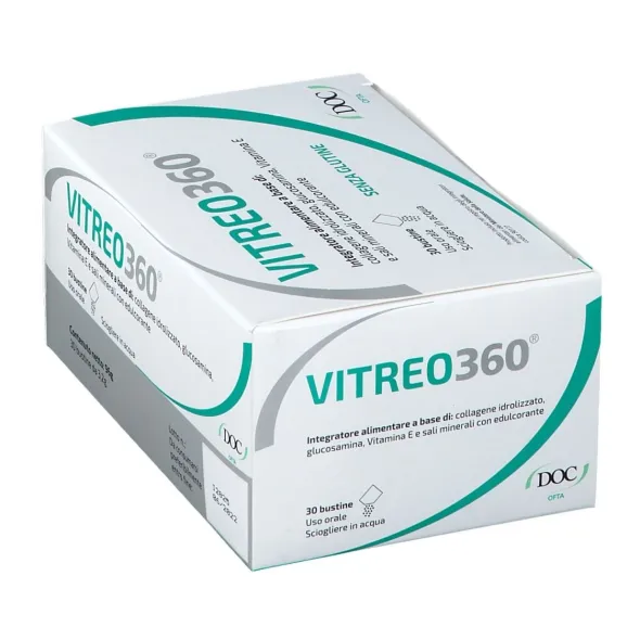 Integratore Vitreo360 collagene e glucosamina, 30 bustine