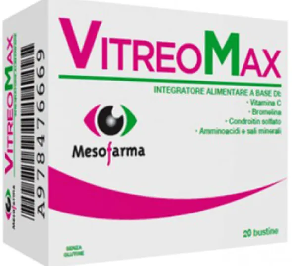 Integratore Vitreomax con vitamina C e bromelina, 20 bustine