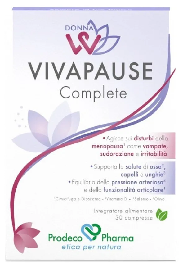 Integratore Vivapause Complete per la menopausa, 30 compresse