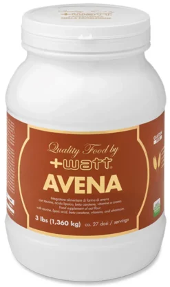 Integratore +Watt Avena Quality Food gusto naturale, 1,36kg