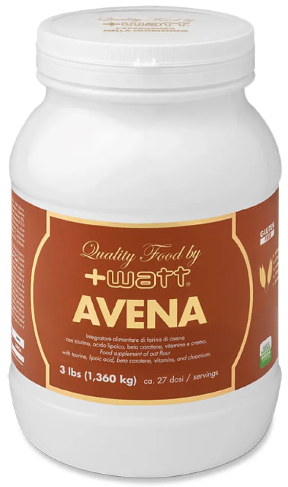 Integratore +Watt Avena Quality Food gusto naturale, 1,36kg