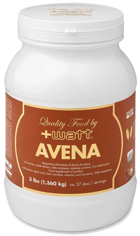 Integratore +Watt Quality Food Avena gusto nocciola, 1,36kg