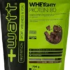 Integratore +Watt Wheyghty Protein 80 cacao, busta doypack