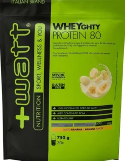 Integratore Wheyghty Protein 80 +Watt gusto banana, doypack