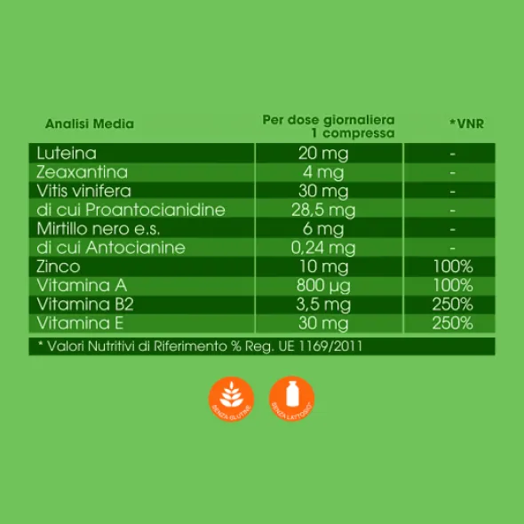Integratore Zeaxalutein per la vista, 30 compresse